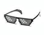 OKULARY THUG LIFE PIKSELOWE PIXEL 8BIT SCHODKOWE CZARNE MA URODZINY IMPREZĘ