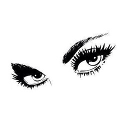 Naklejka dekoracyjna na ścianę EYES Audrey Hepburn